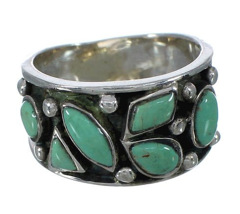 Turquoise Silver Southwestern Ring Size 8-1/2 YX90773